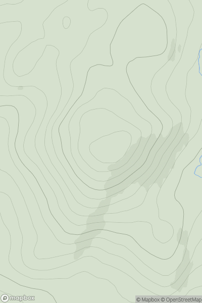 Thumbnail image for Meall Mor [Loch Torridon to Loch Maree] showing contour plot for surrounding peak